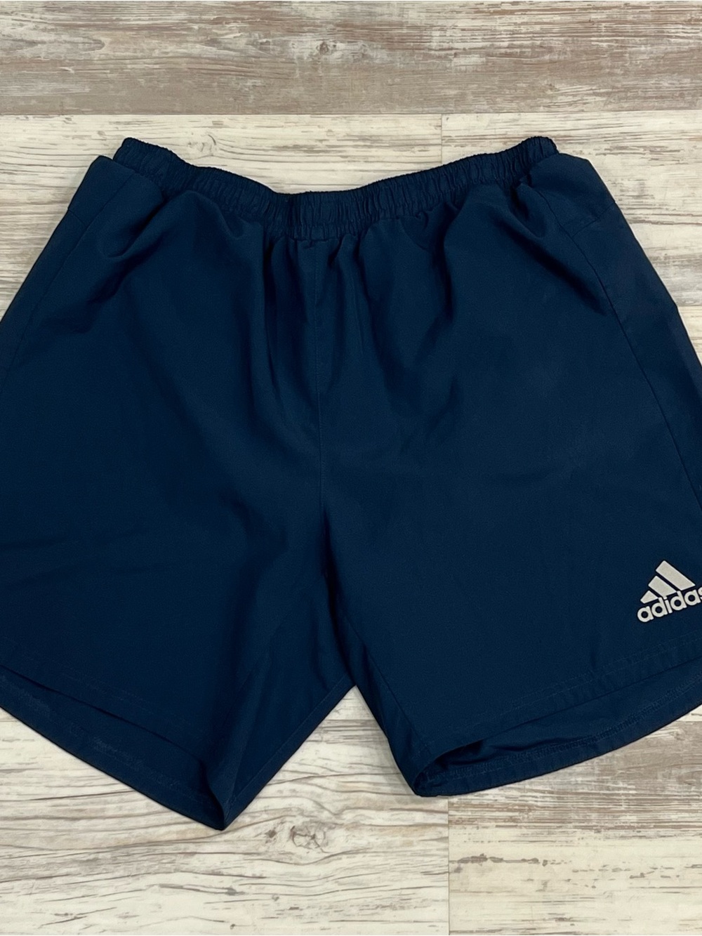 adidas Navy Blue Athletic Shorts with Logo
